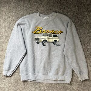 Ford Bronco Crewneck Sweatshirt - Gray with Yellow Script